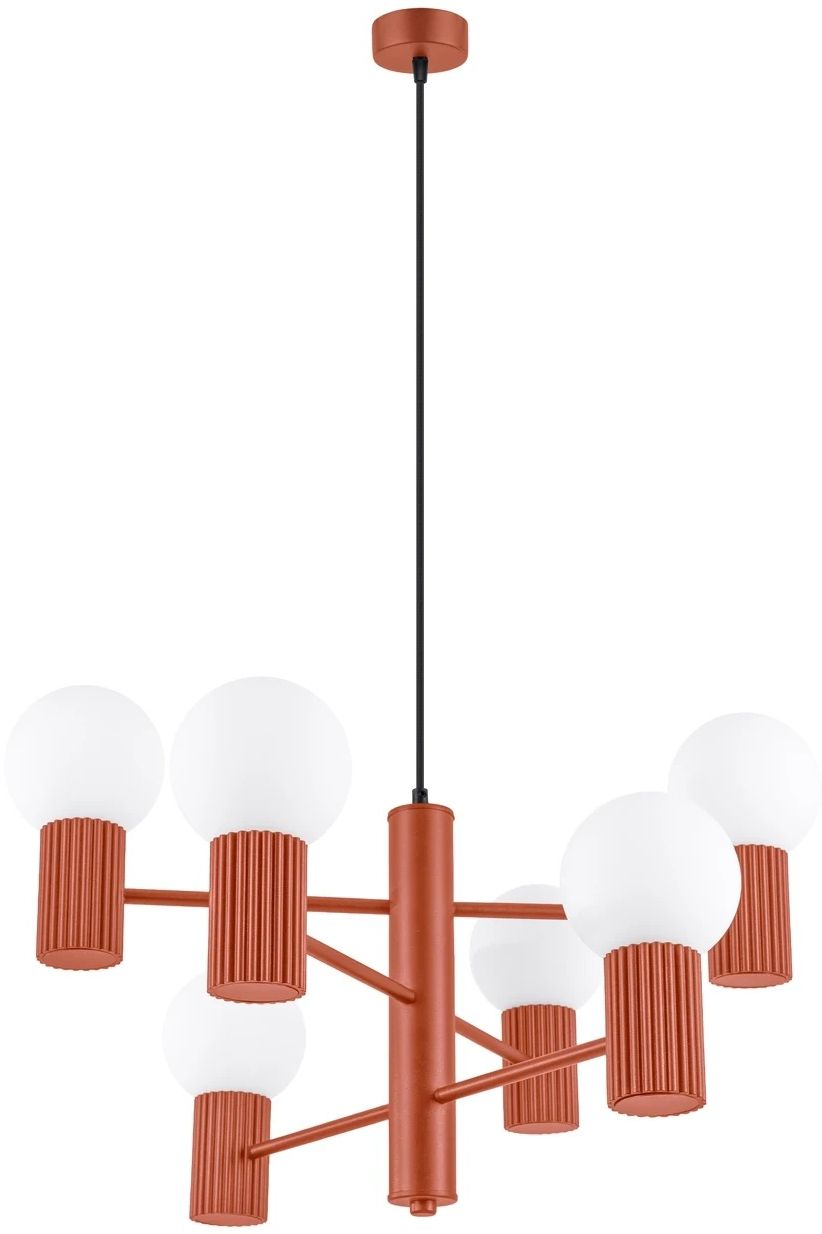 Sollux Lighting Halo Pendelleuchte 6x8 W rot SL.1833
