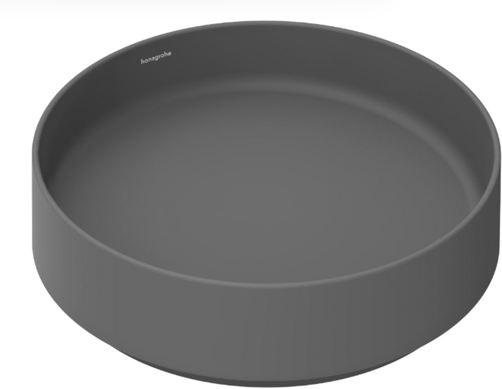 Hansgrohe Xuniva Evo S Waschbecken 40x40 cm rund Aufsatzwaschbecken grauer Stein 60323760