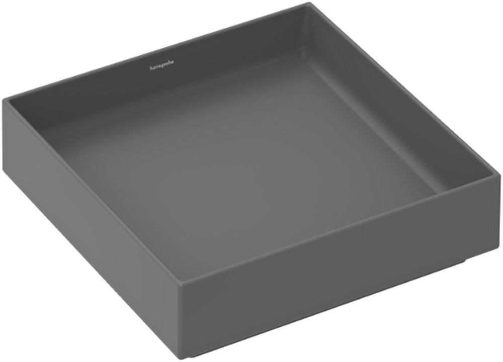 Hansgrohe Xuniva Evo E Waschbecken 40x40 cm quadratisch Aufsatzwaschbecken grauer Stein 60324760