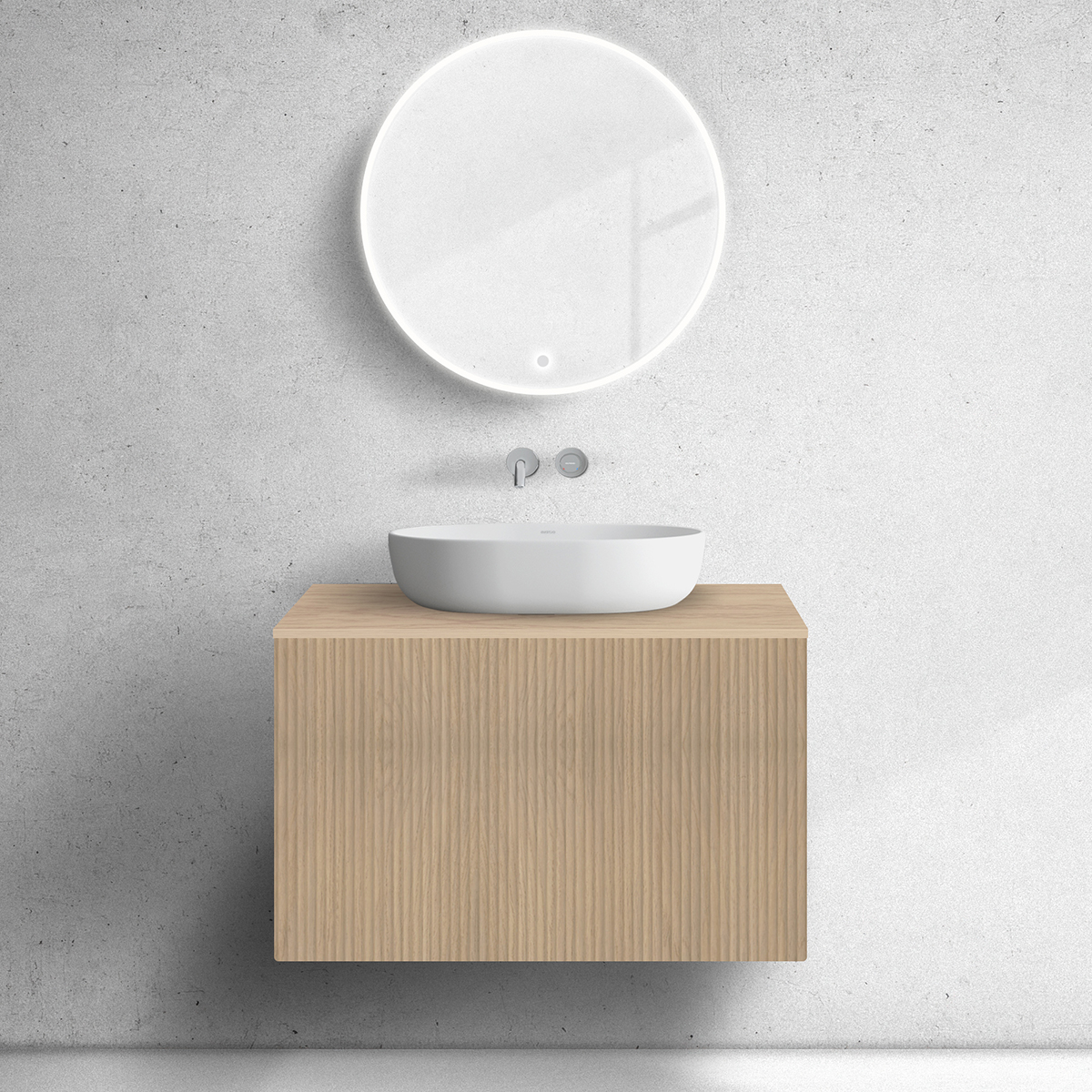 Oltens Lun Unterschrank 80x44.7x52 cm Unterschrank hängend eiche 60028060