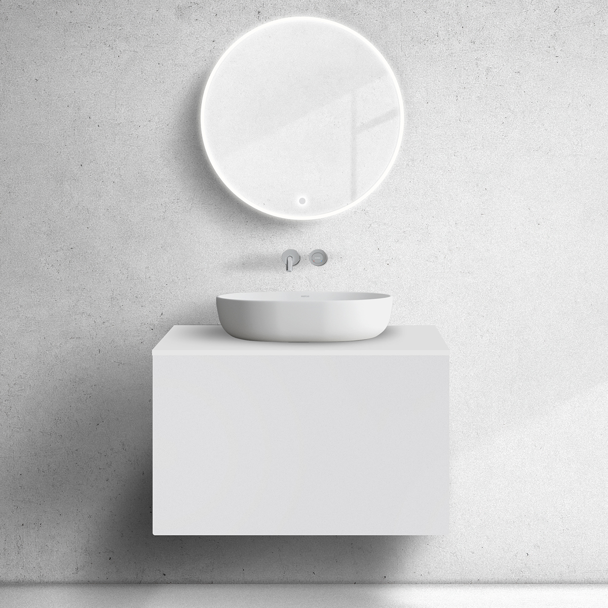 Oltens Lun Unterschrank 80x44.7x52 cm Unterschrank hängend weiß 60033000