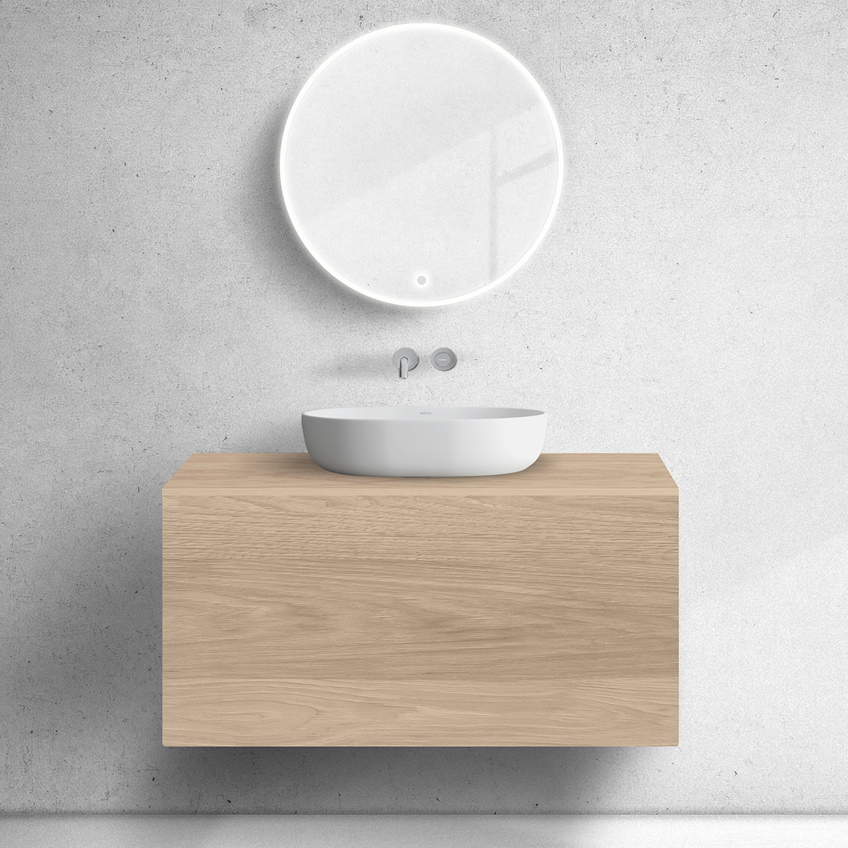 Oltens Lun Unterschrank 100x44.7x52 cm Unterschrank hängend eiche 60034060