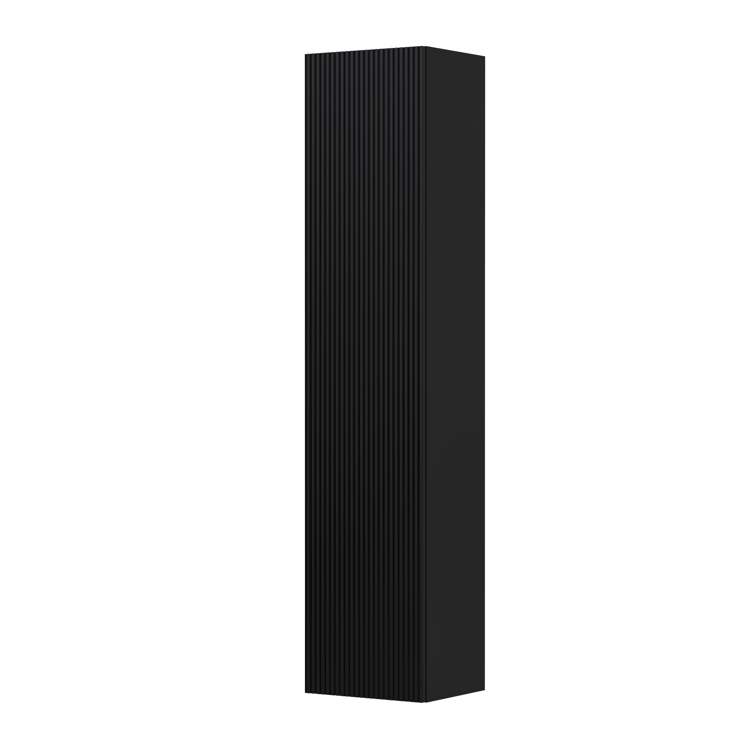 Oltens Lun Badschrank 35x30x160 cm Seitenschrank hängend schwarz 60036300