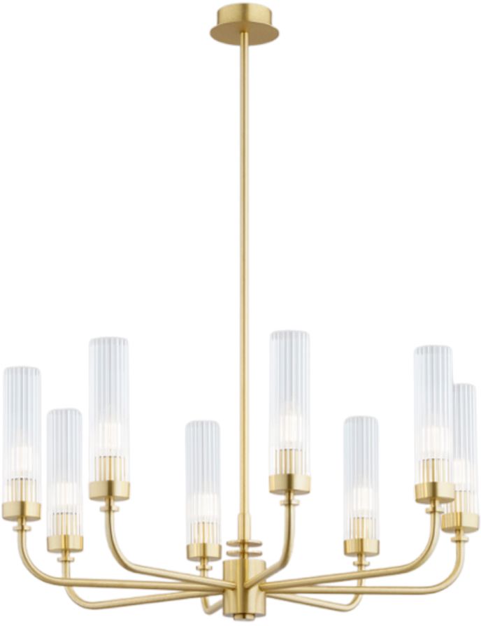 Argon Preston Pendelleuchte x7 W messing-transparent 5082