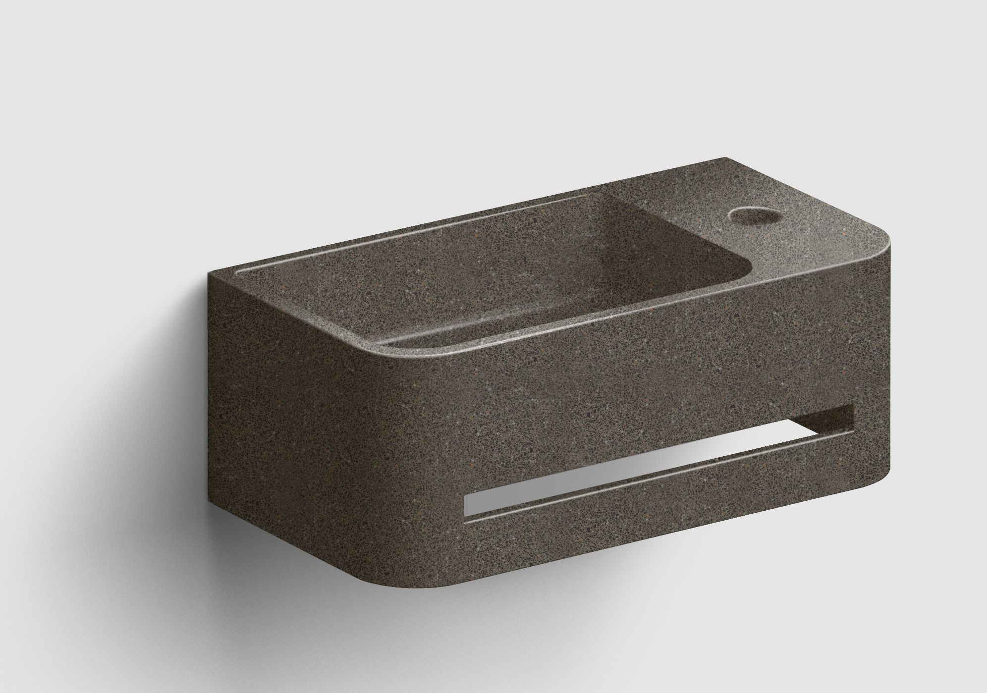 Clou InBe Waschbecken 43x23 cm rechteckig Klassisch schwarz IB/03.72030.02.01.R       