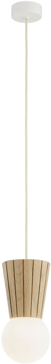 Argon Volante Pendelleuchte 1x6 W holz-opal 8951