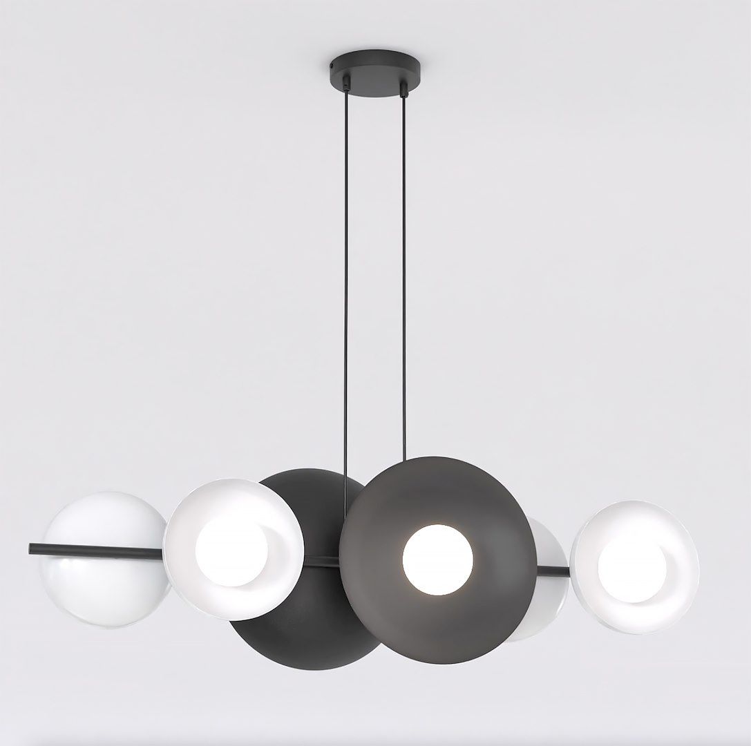 Emibig Volum 6 BL White Pendelleuchte 6x8 W weiß-schwarz 1484/6