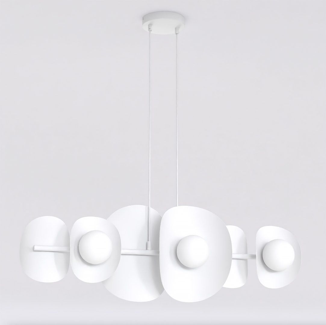 Emibig Elementi Pendelleuchte 6x8 W weiß 1492/6