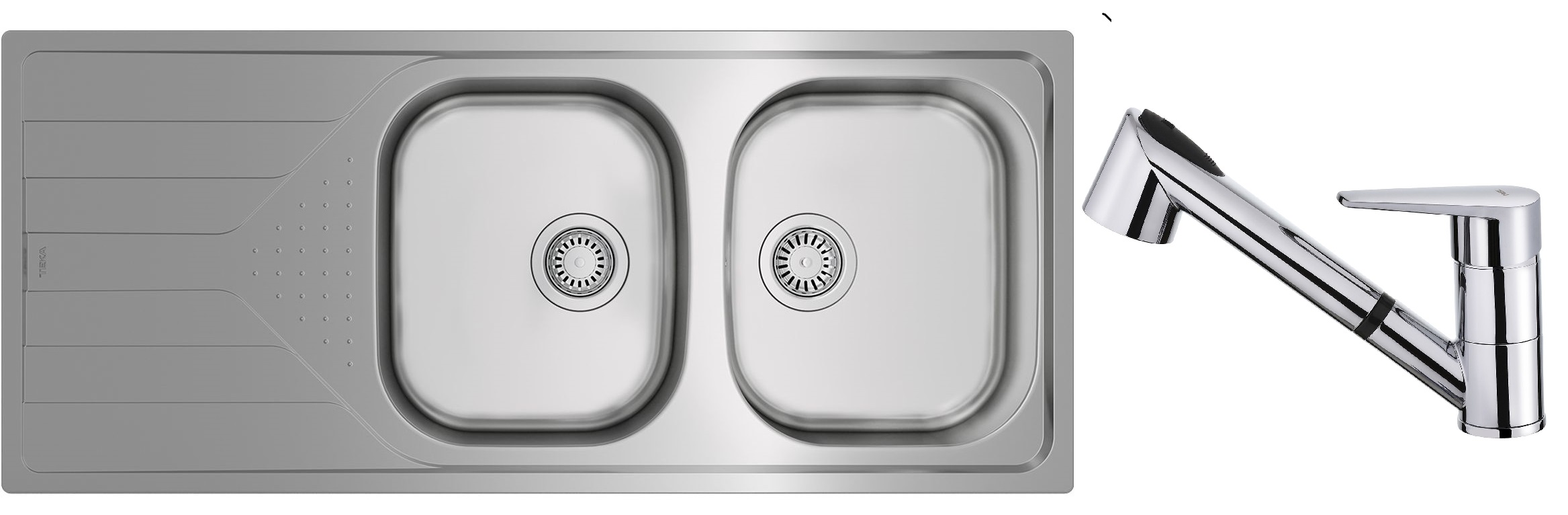 Set Stahlspüle Teka Universe 115170006, Küchenarmatur Teka IN 469781200