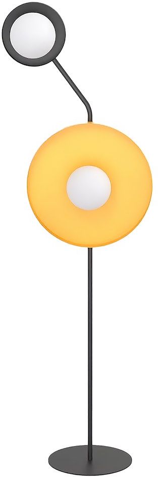 Emibig Kiss Stehlampe 2x8 W schwarz-orange 1610/LP2