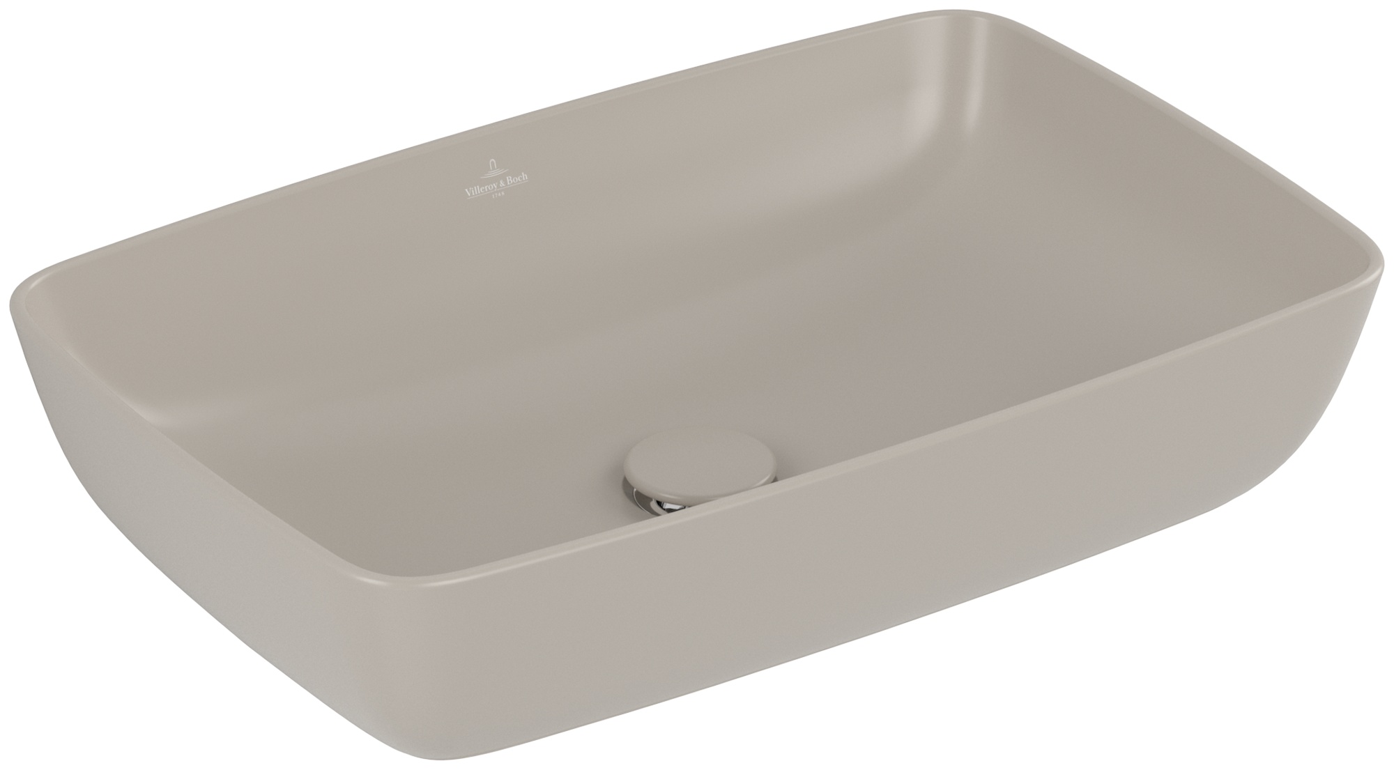 Villeroy & Boch Artis Waschbecken 58x38.5 cm rechteckig Aufsatzwaschbecken braun/beige 417258AM