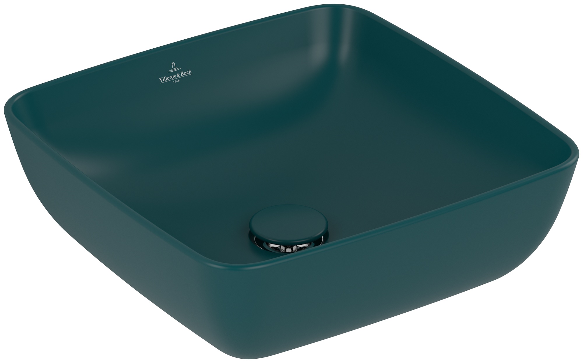 Villeroy & Boch Artis Waschbecken 41x41 cm quadratisch Aufsatzwaschbecken grün 417841TE