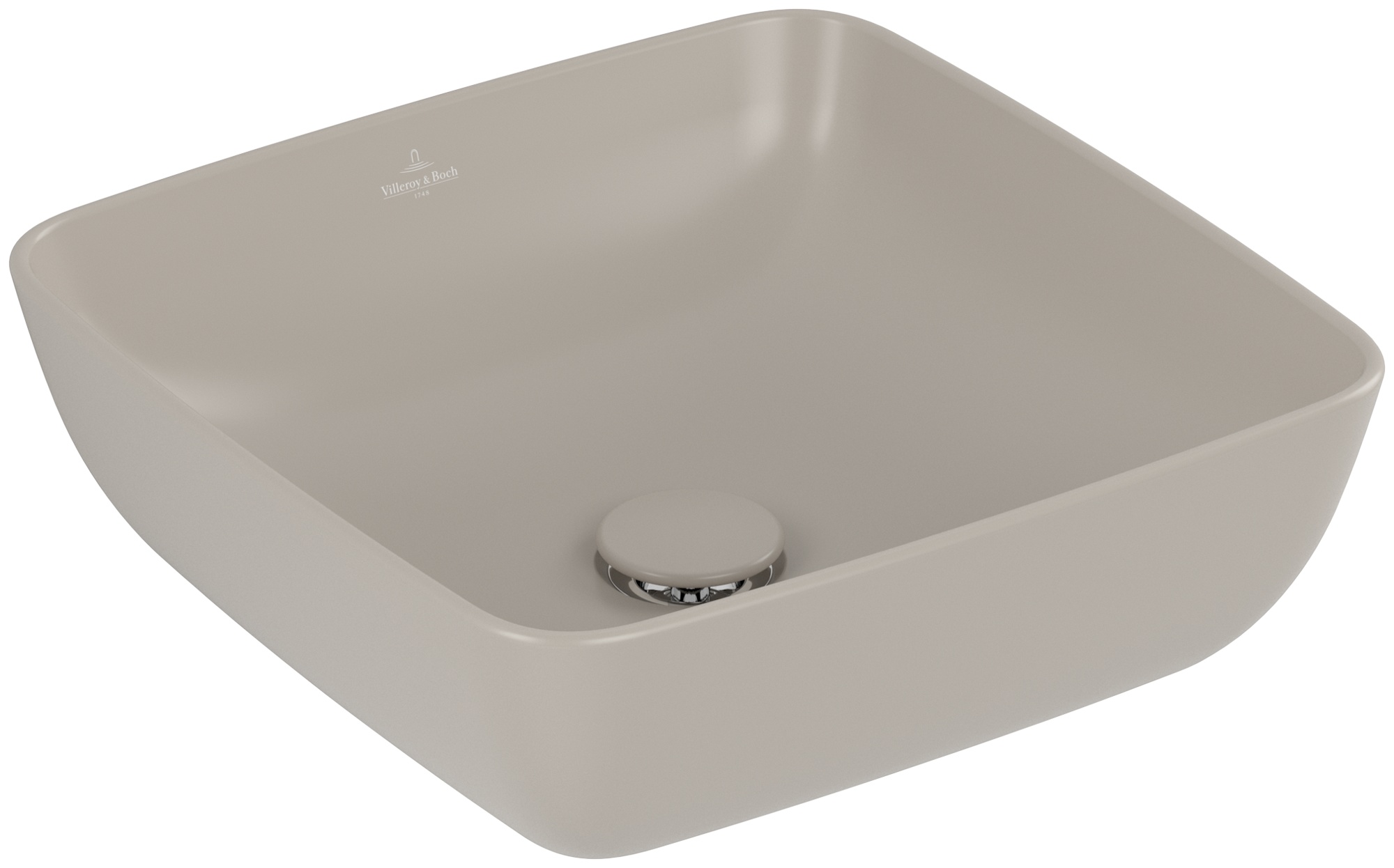 Villeroy & Boch Artis Waschbecken 41x41 cm quadratisch Aufsatzwaschbecken braun/beige 417841AM