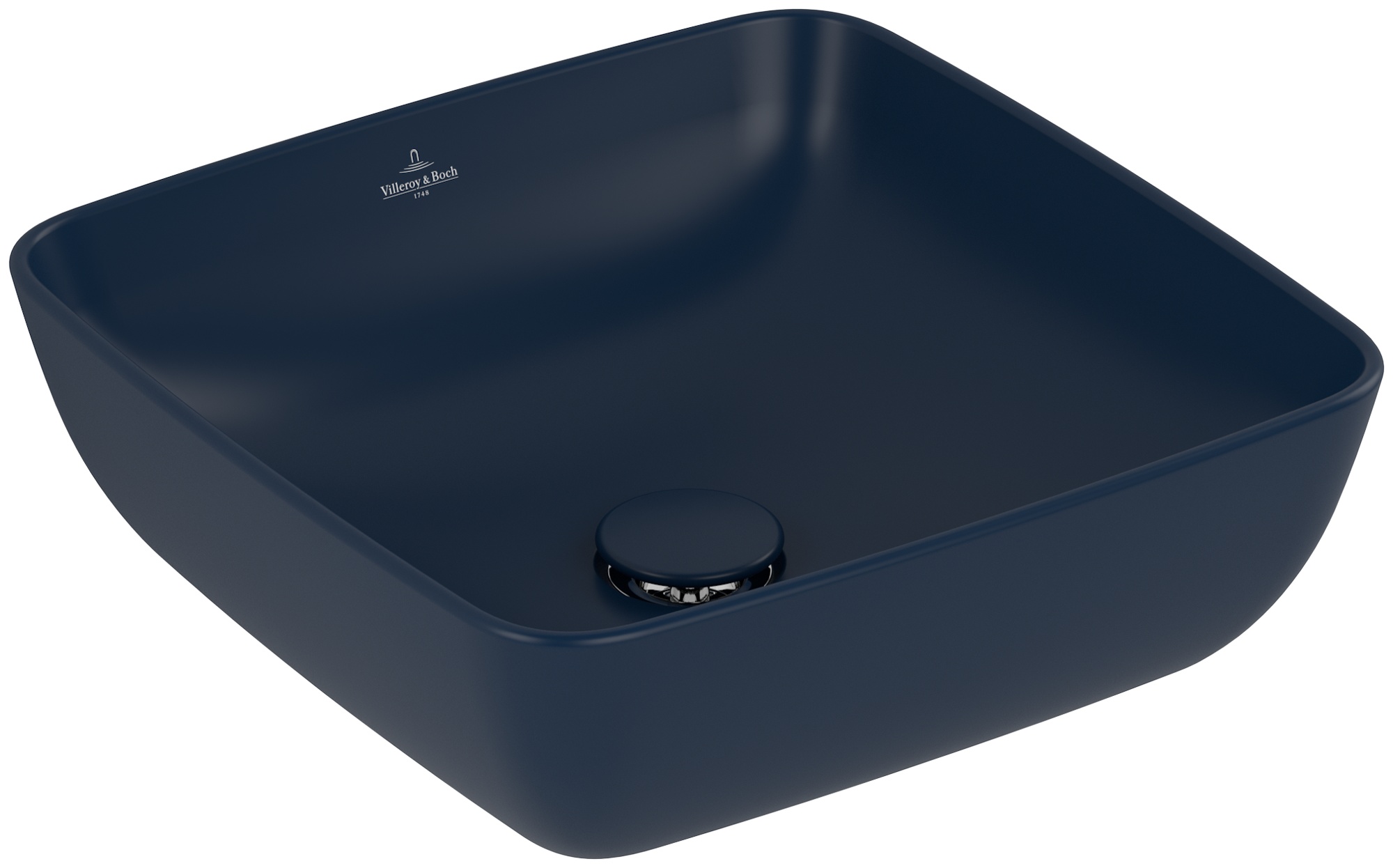 Villeroy & Boch Artis Waschbecken 41x41 cm quadratisch Aufsatzwaschbecken blau 417841R6