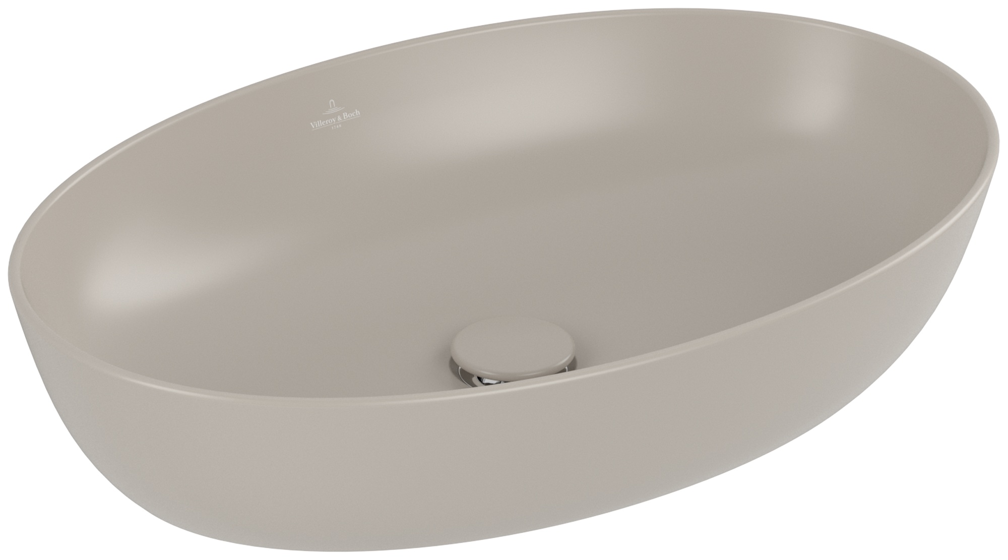 Villeroy & Boch Artis Waschbecken 61x41 cm oval Aufsatzwaschbecken braun/beige 419861AM