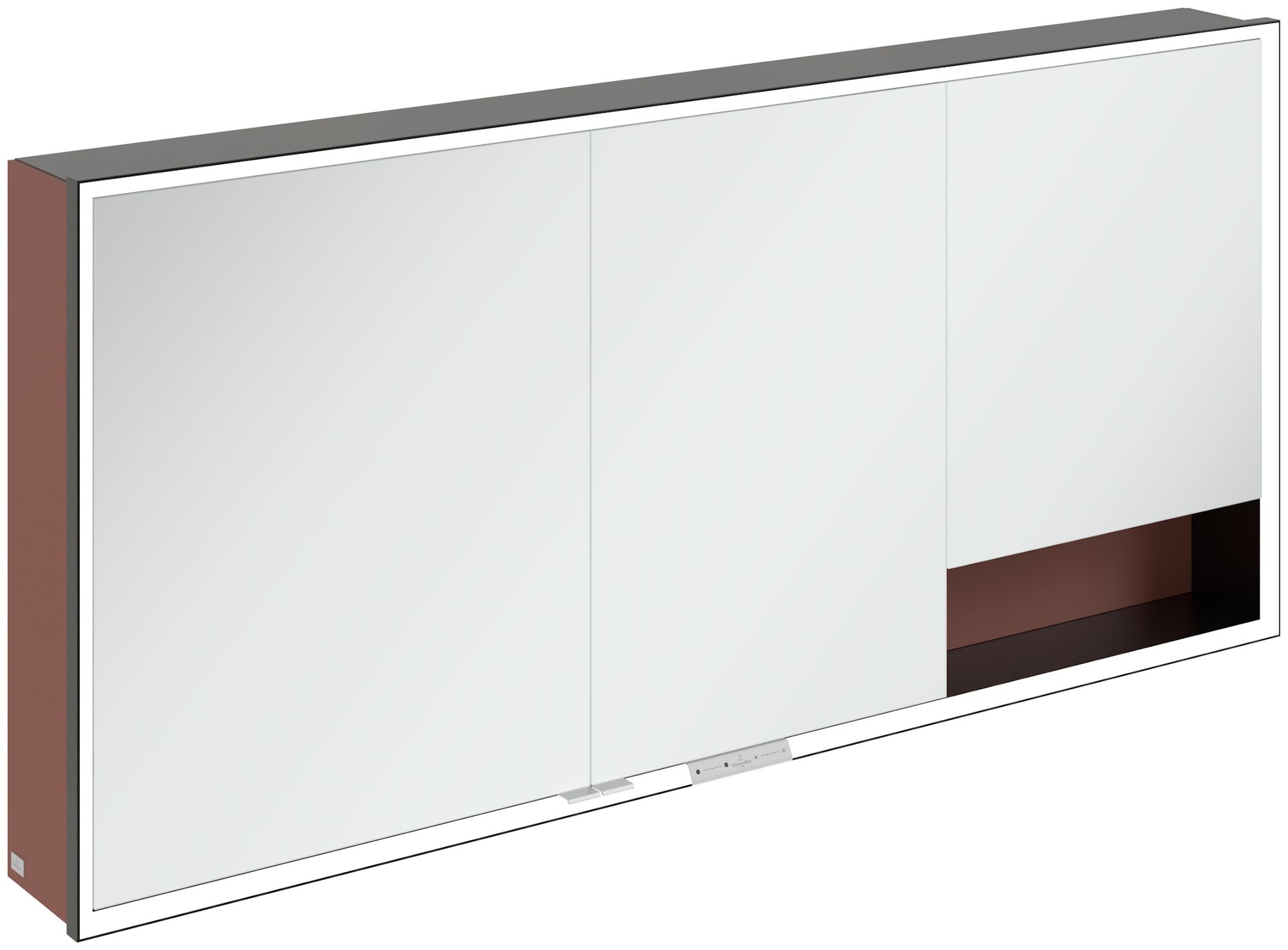 Villeroy & Boch My View+ Kabinett 160x16.8x75 cm Spiegelschrank schwarz-rot B48116AH