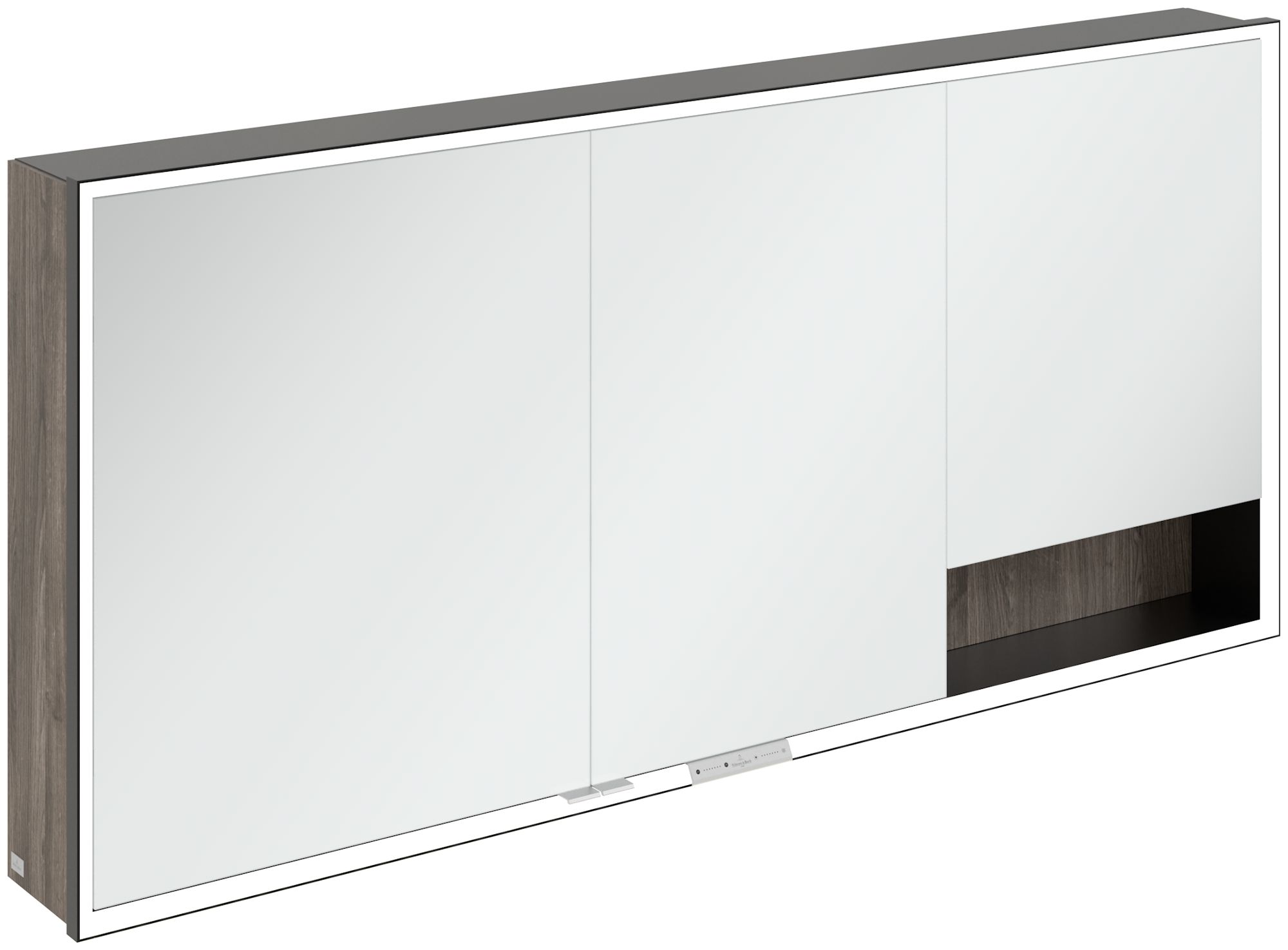 Villeroy & Boch My View+ Kabinett 160x16.8x75 cm Spiegelschrank schwarz-eiche B48116RK