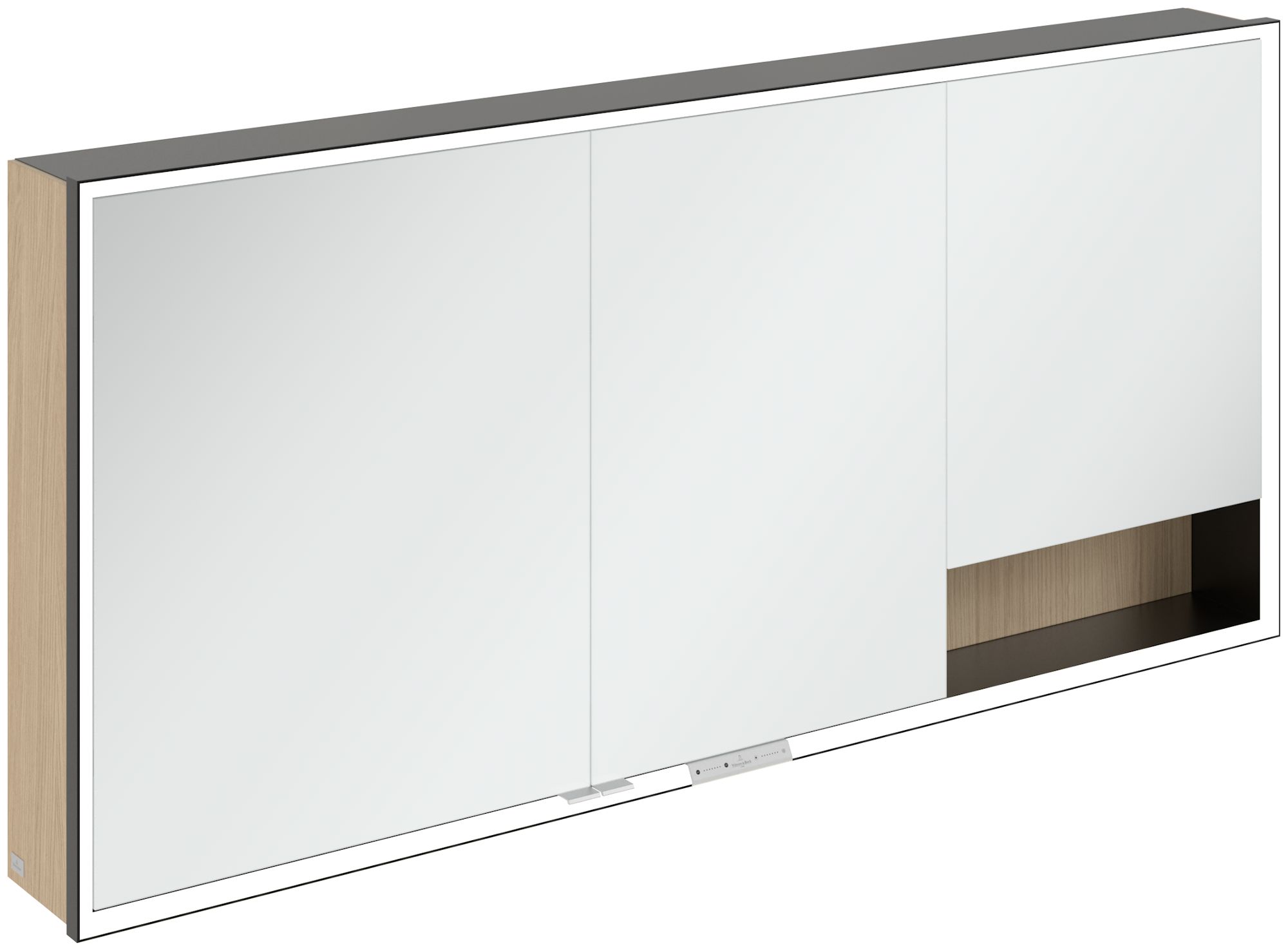 Villeroy & Boch My View+ Kabinett 160x16.8x75 cm Spiegelschrank schwarz-eiche B48116VJ