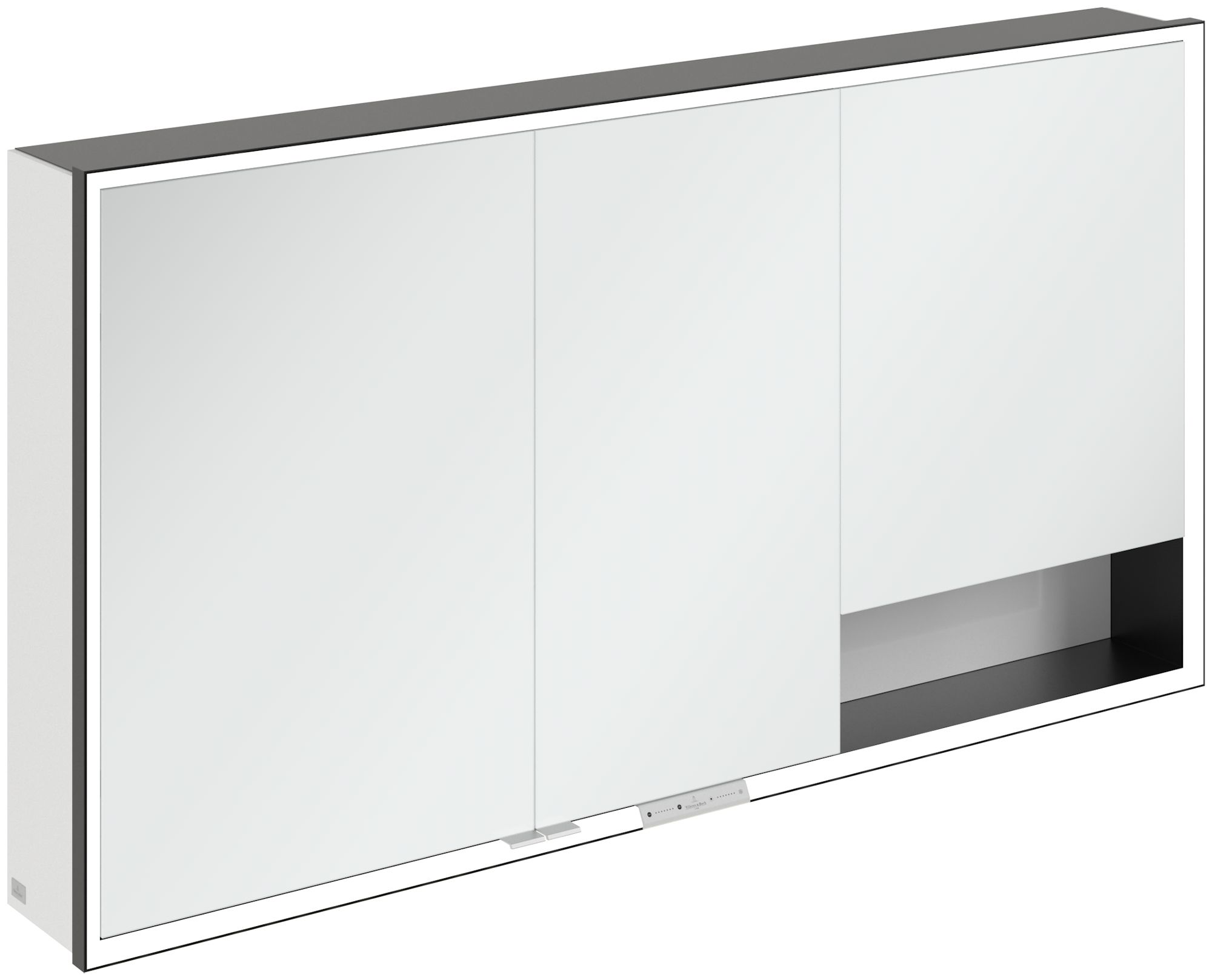 Villeroy & Boch My View+ Kabinett 140x16.8x75 cm Spiegelschrank weiß-schwarz B48114VE