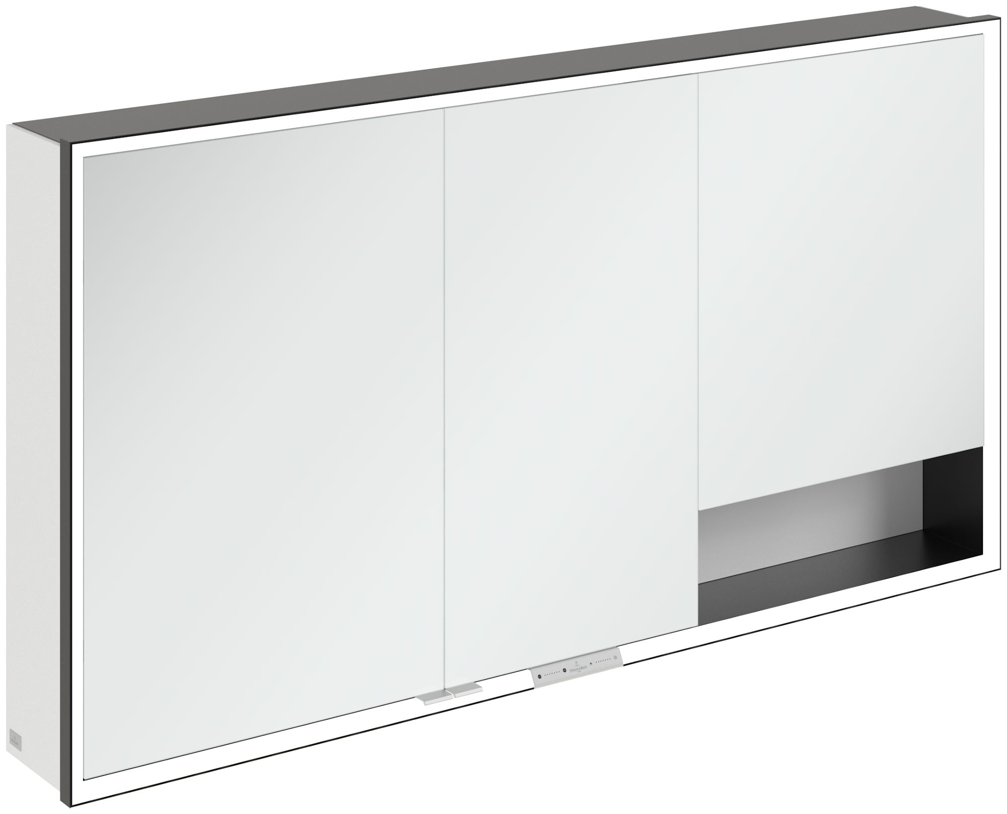 Villeroy & Boch My View+ Kabinett 140x16.8x75 cm Spiegelschrank weiß-schwarz B48114VF