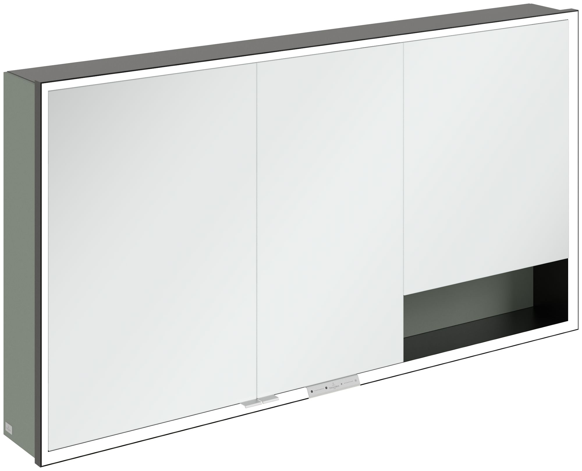 Villeroy & Boch My View+ Kabinett 140x16.8x75 cm Spiegelschrank schwarz-grün B48114AF