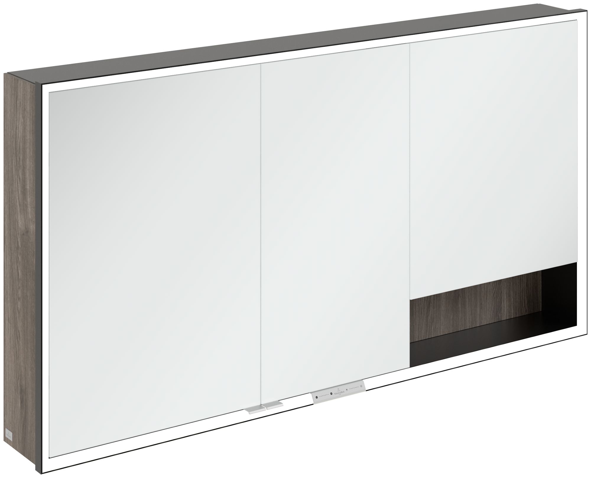 Villeroy & Boch My View+ Kabinett 140x16.8x75 cm Spiegelschrank schwarz-eiche B48114RK