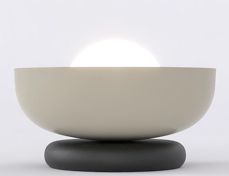 Emibig Ozzy Tischlampe 1x8 W schwarz-beige 1517/LN1