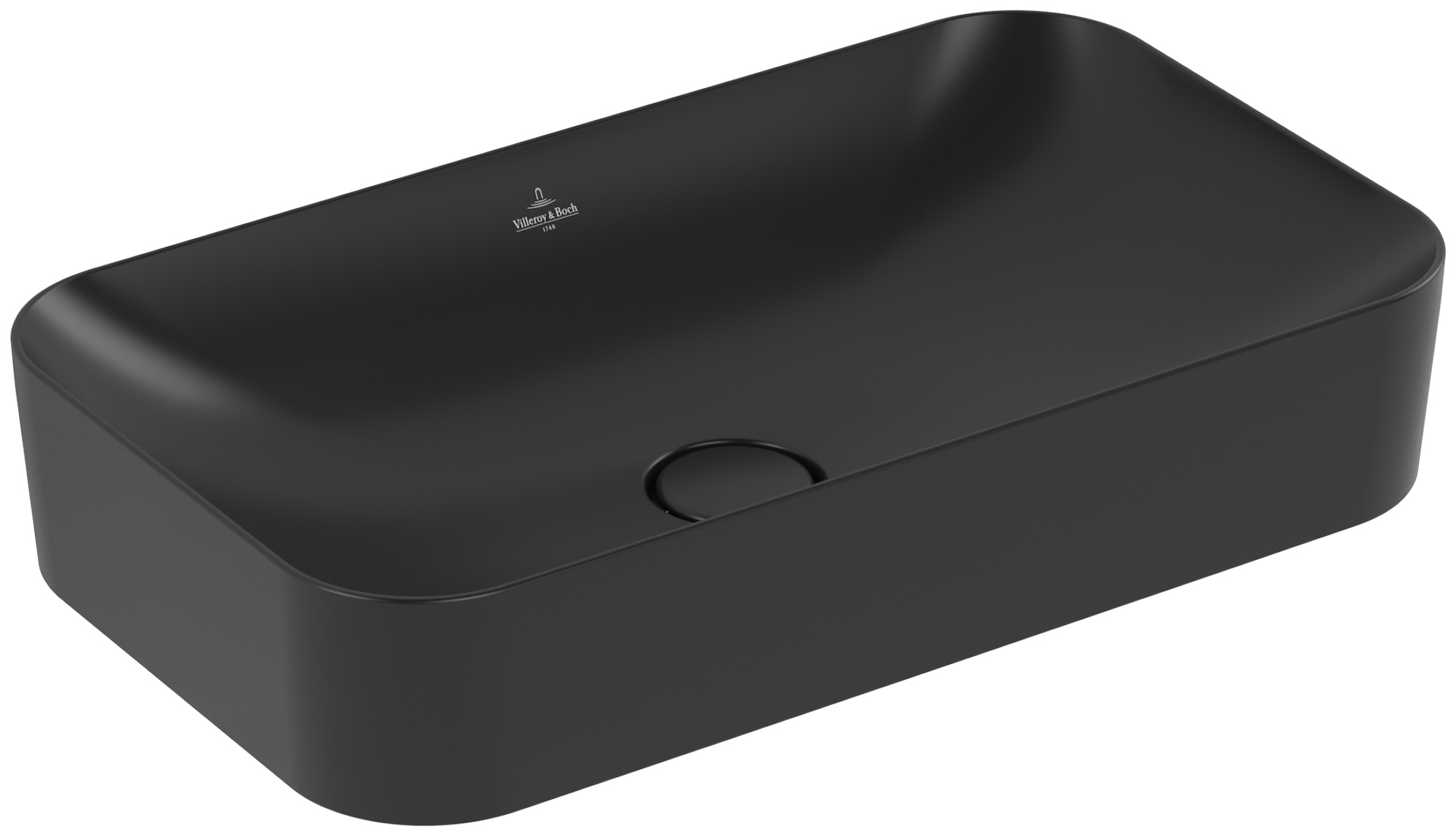 Villeroy & Boch Finion Waschbecken 60x35 cm rechteckig Aufsatzwaschbecken schwarz 414361R7