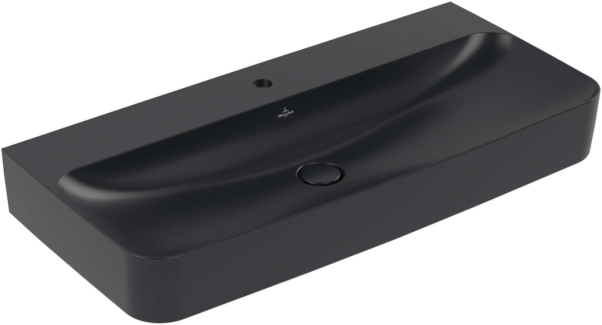 Villeroy & Boch Finion Waschbecken 100x47 cm rechteckig Klassisch-Möbel schwarz 41681BR7