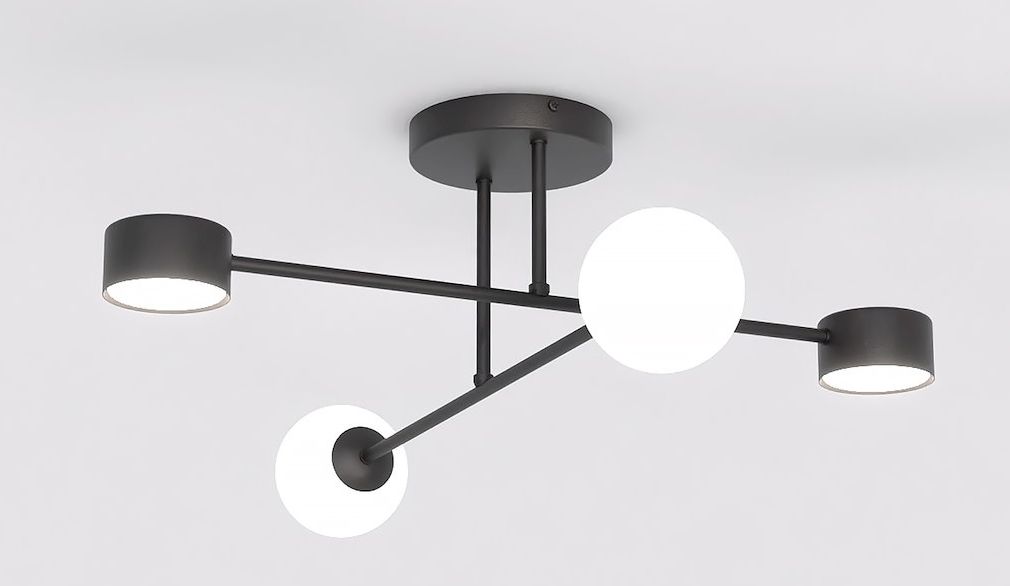 Emibig Holon Deckenlampe 4x8 W schwarz 1558/4