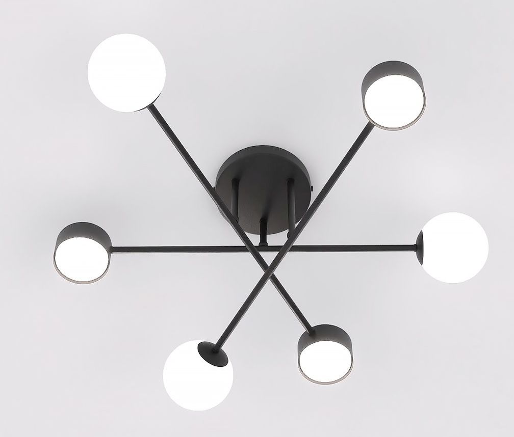 Emibig Halon Deckenlampe 6x8 W schwarz 1558/6