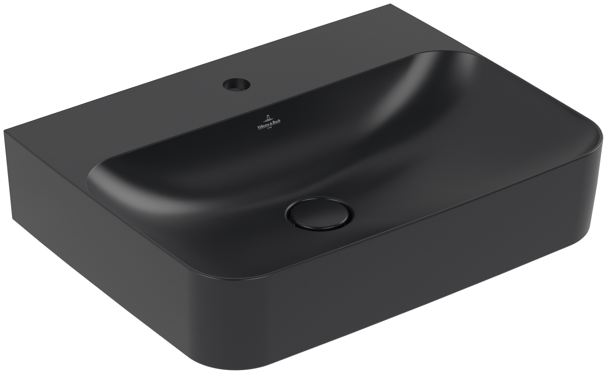 Villeroy & Boch Finion Waschbecken 60x47 cm rechteckig Klassisch schwarz 416864R7