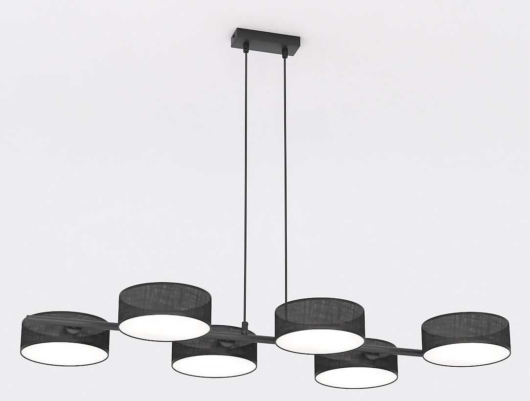 Emibig Drumz Pendelleuchte 6x10 W schwarz 1562/6