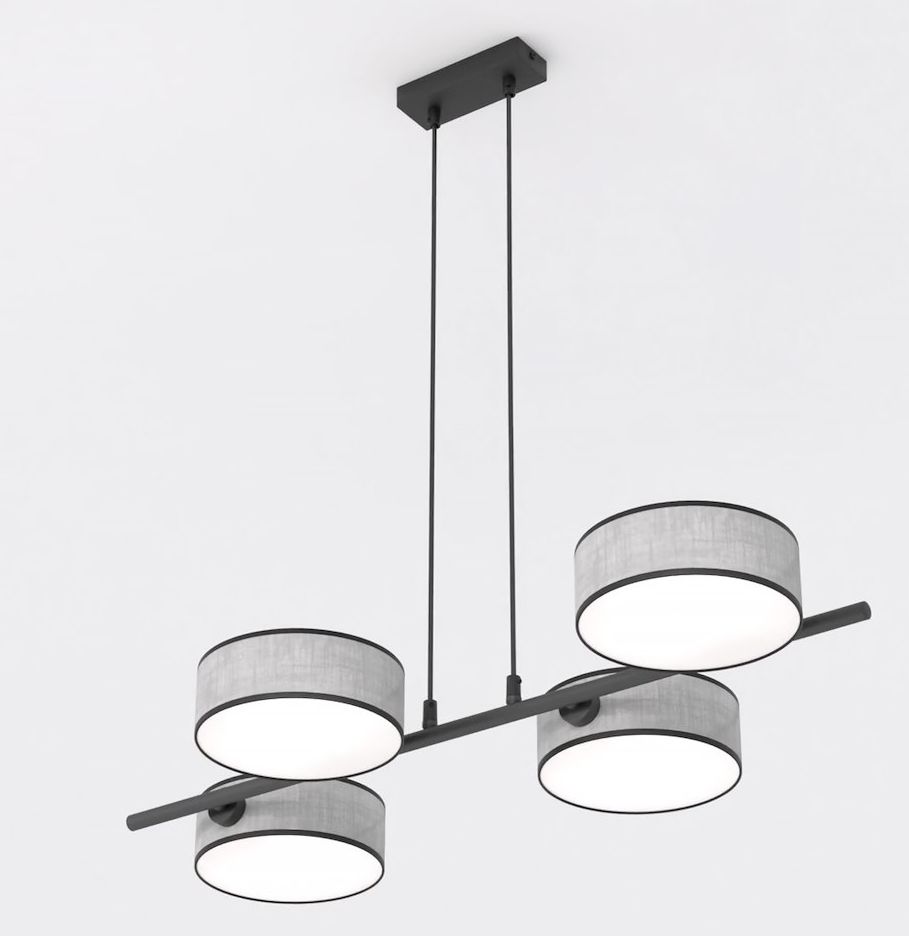 Emibig Drumz Pendelleuchte 4x10 W grau/aschfarben 1564/4