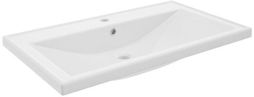 Defra Nanu Waschbecken 81x46 cm rechteckig Möbel weiß 1034