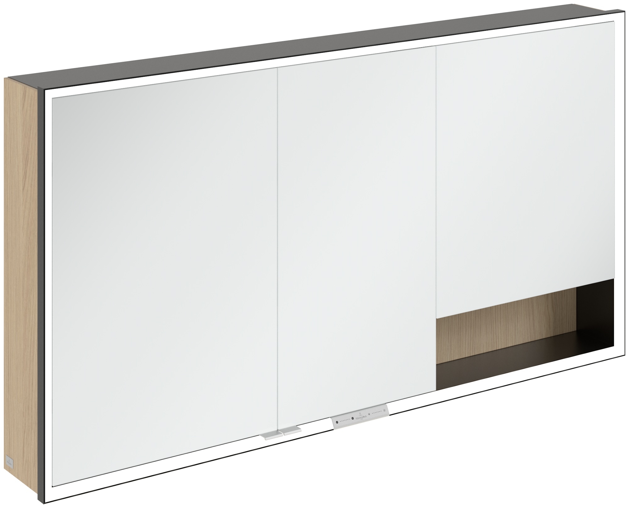 Villeroy & Boch My View+ Kabinett 140x16.8x75 cm Spiegelschrank schwarz-eiche B48114VJ