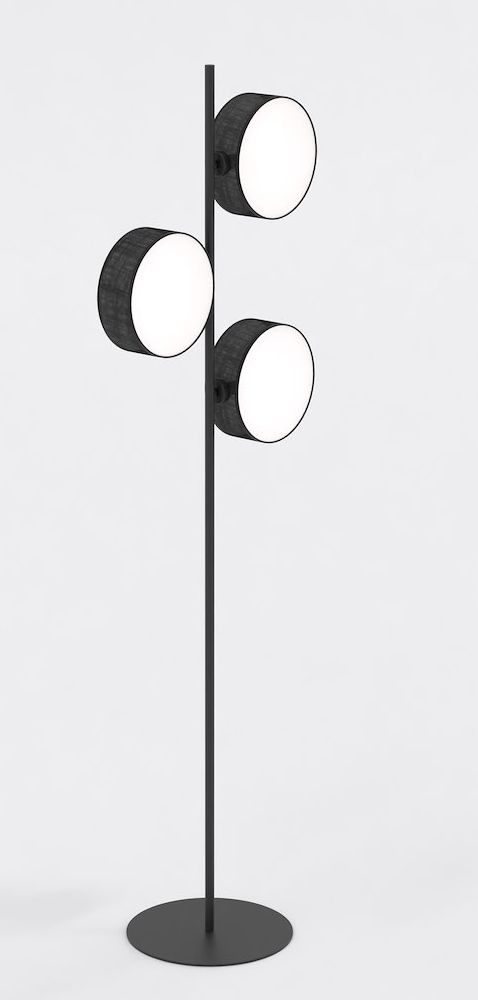 Emibig Drumz Stehlampe 3x10 W schwarz 1562/LP3