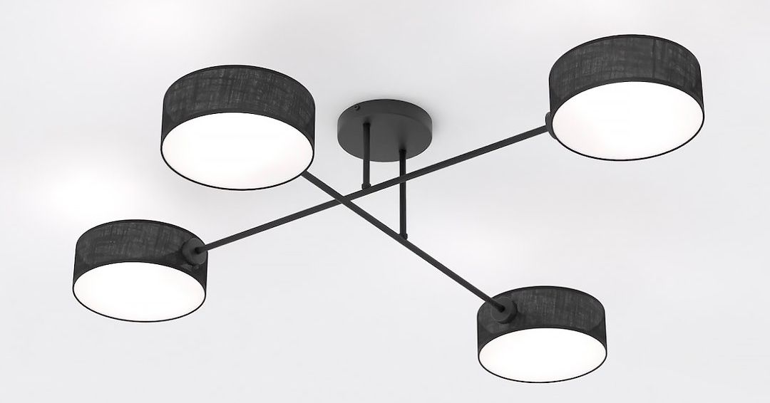 Emibig Maga Deckenlampe 4x10 W schwarz 1568/4