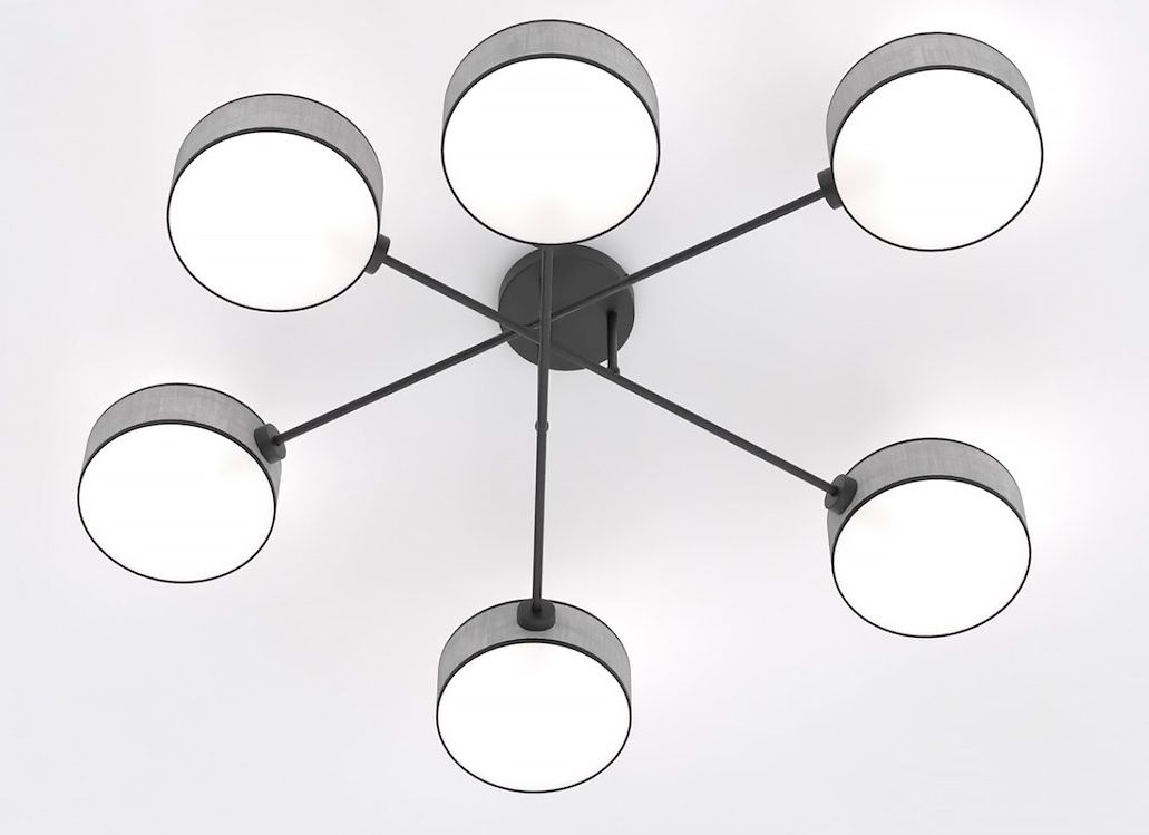 Emibig Maga Deckenlampe 6x10 W grau 1570/6