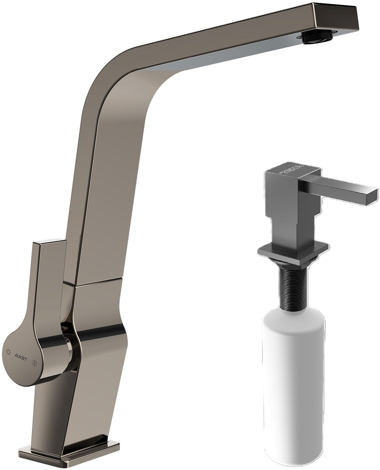 Set Küchenarmatur Teka ICC 116030005, Flüssigkeitsspender Teka Zenit 115890045