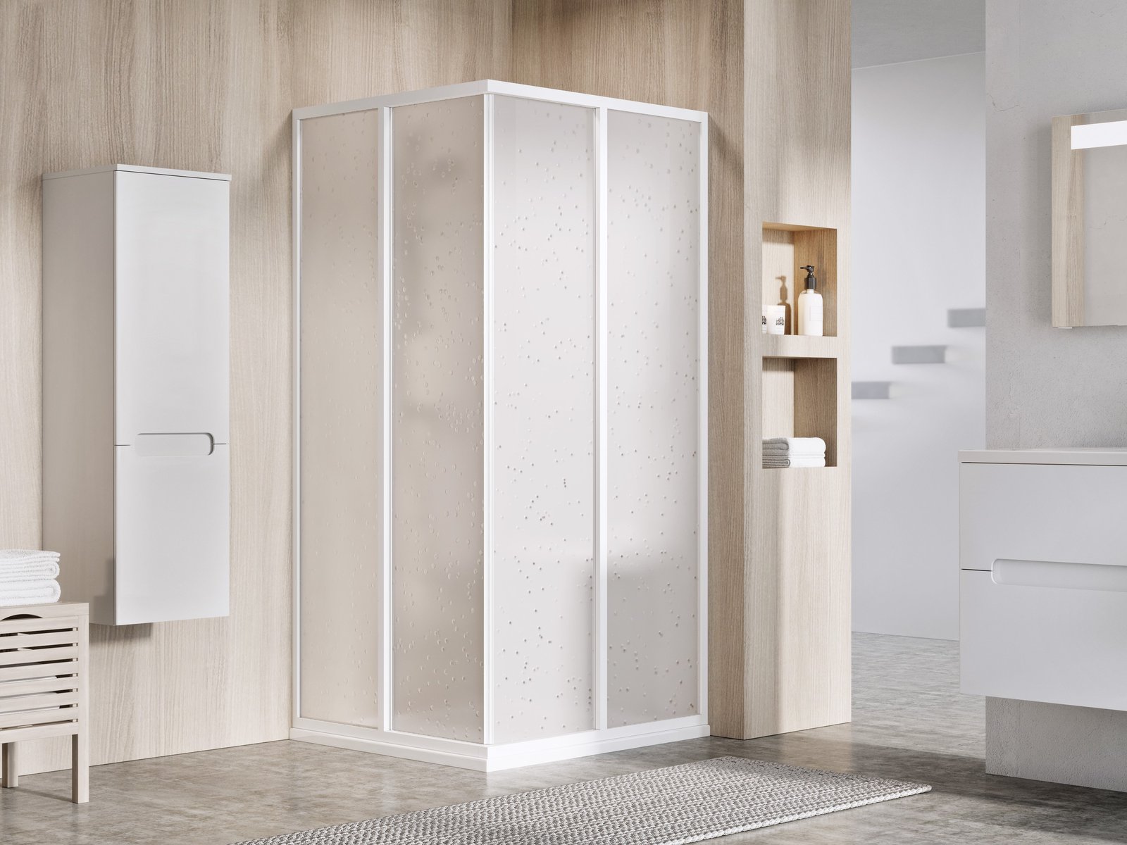 Ravak Supernova Dusche 80x80 cm quadratisch weiß Glanz/Polystyrol 14V401O211S