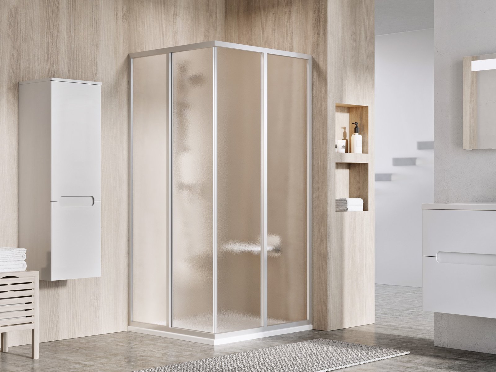 Ravak Supernova Dusche 80x80 cm quadratisch satin Matte/ 14V40UO2ZGS