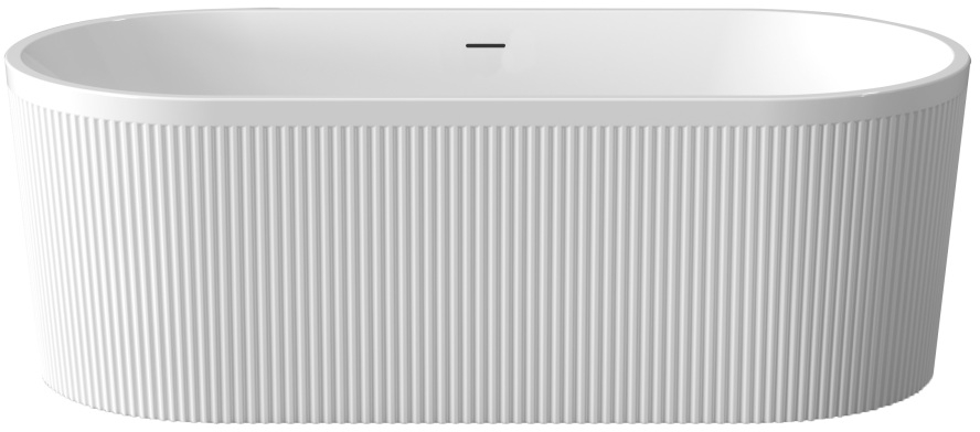 Invena Glamour Freistehende Badewanne 170x80 cm oval weiß AN-01-120