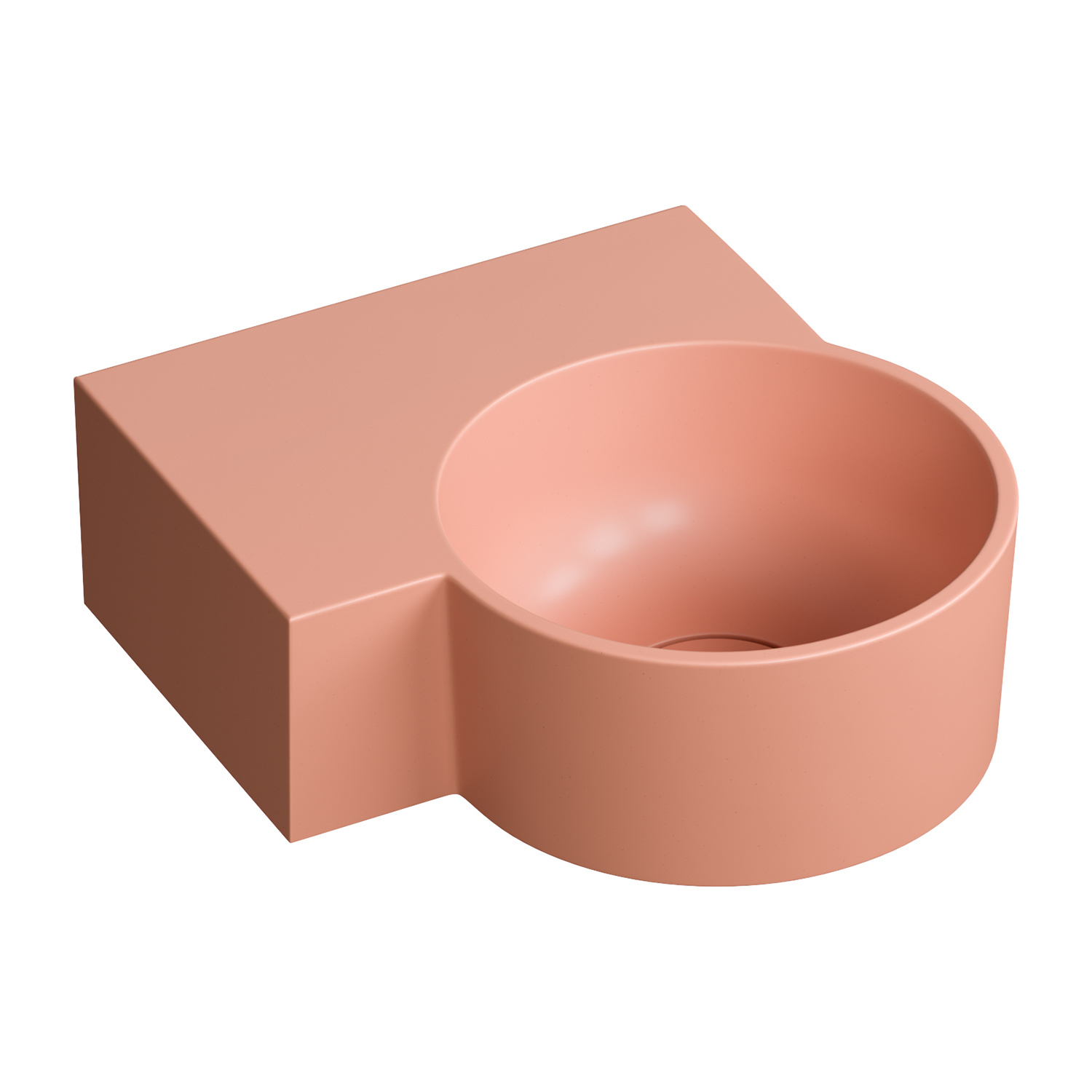 Omnires Ovo M+ Waschbecken 33x34 cm eckwaschbecken Klassisch-Aufsatzwaschbecken OVO335UWLCO