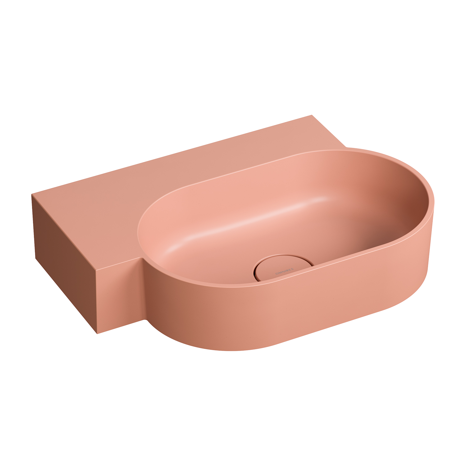 Omnires Ovo M+ Waschbecken 55x38 cm oval Aufsatzwaschbecken rosa OVO555UWLCO