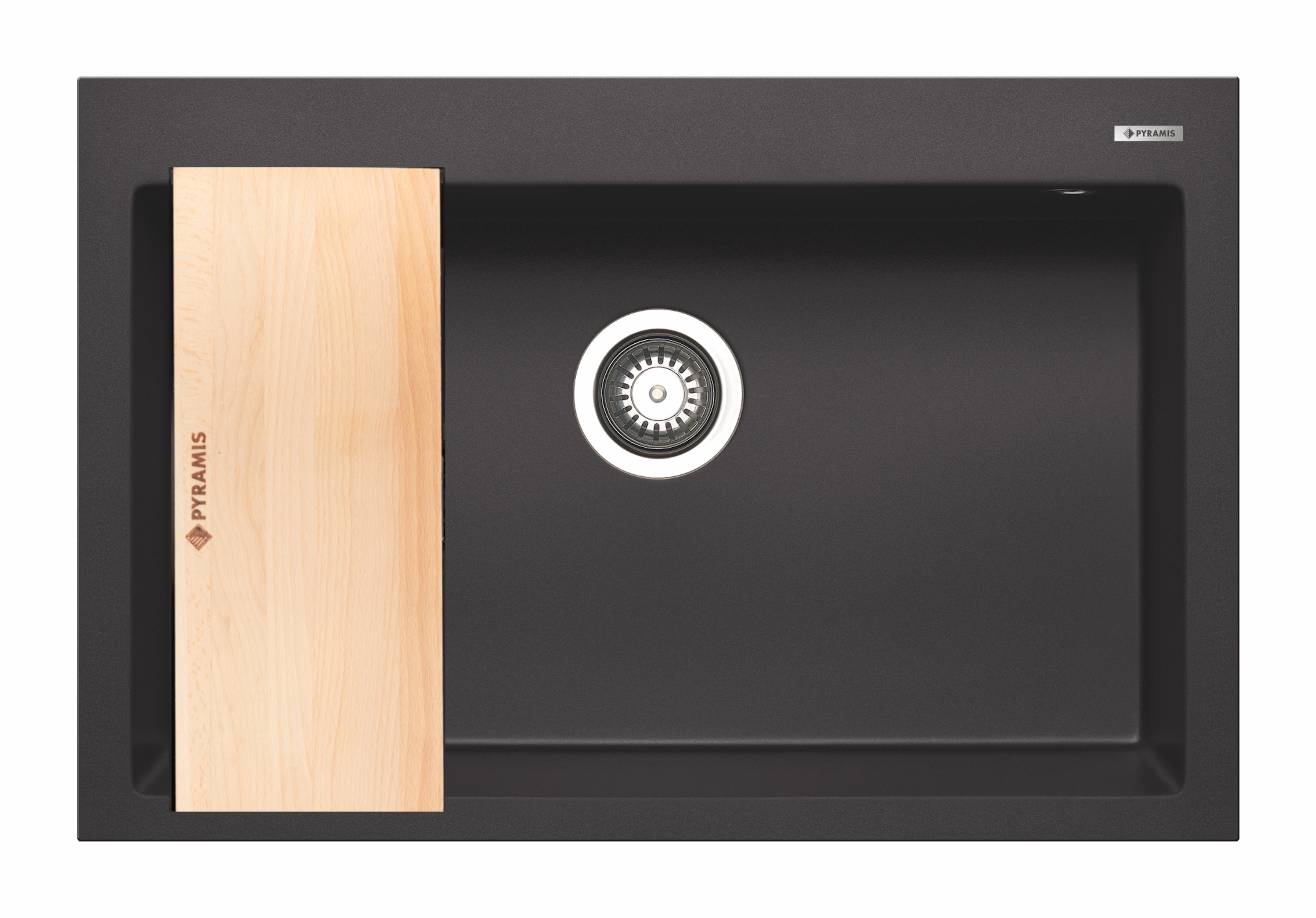 Pyramis Istros Granitspüle 76x50 cm schwarz C070219011WD