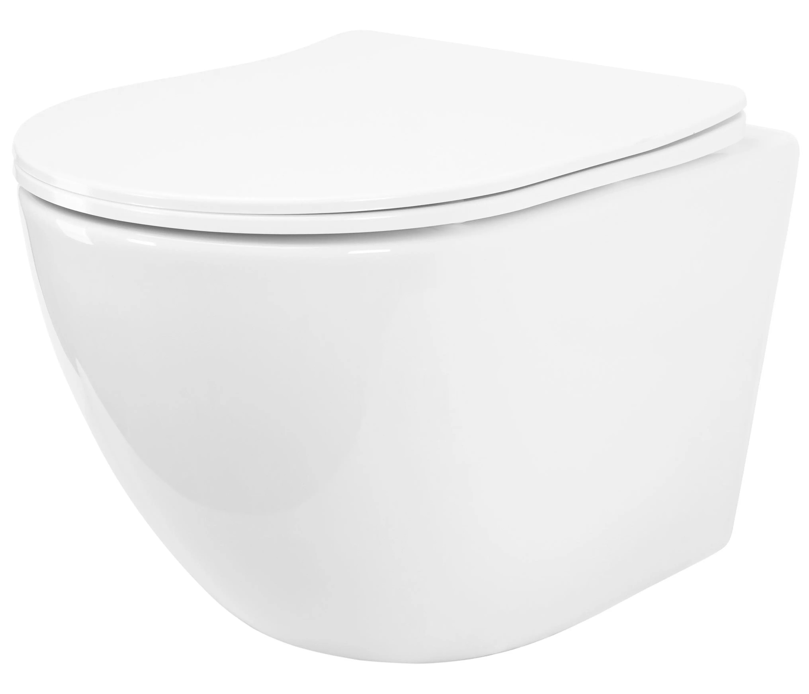 Rea Carlo Mini WC-Becken hängend Spülrandlos mit Wirbelspülung weiß Glanz REA-C1261