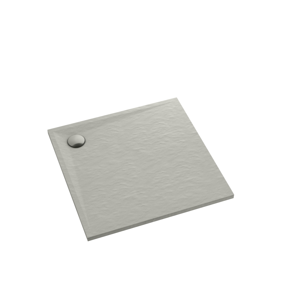 Schedline Libra Cement Stone Quadratische Duschwanne 80x80 cm zement 3SP.L1K-8080/CT/ST