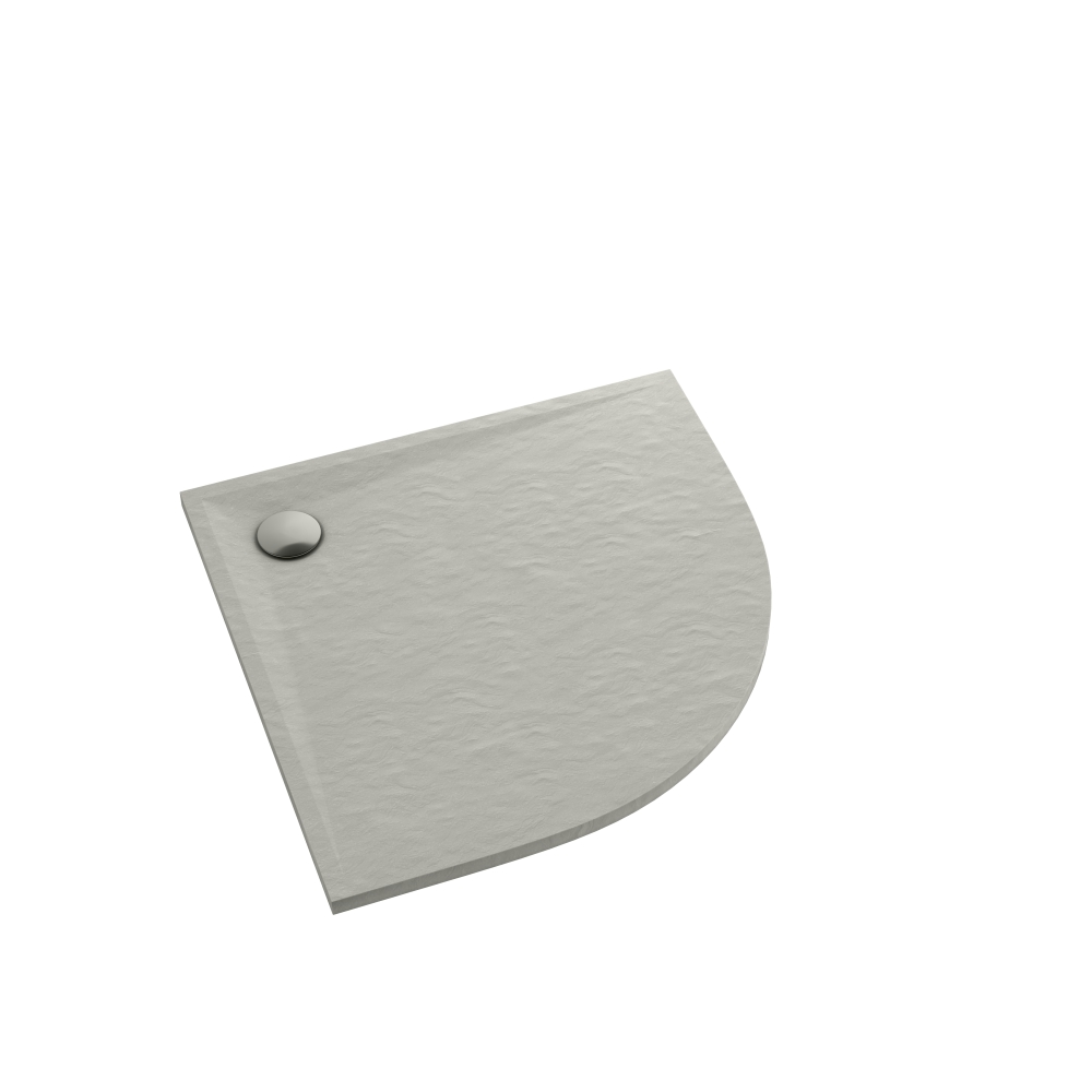 Schedline Libra Cement Stone Halbrunde Duschwanne 80x80 cm zement 3SP.L1O-8080/CT/ST