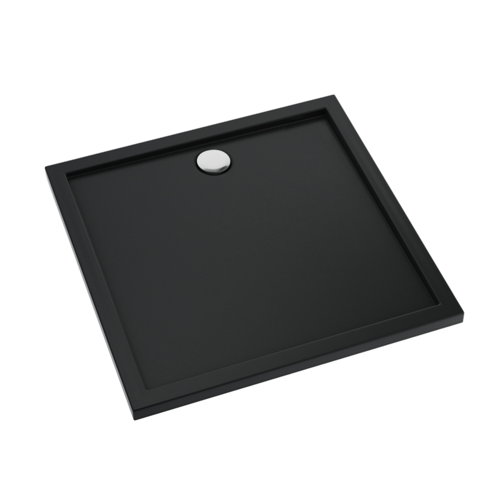 Schedline Sharper Black Mat Quadratische Duschwanne 80x80 cm schwarz 3S.S2K-8080/C/MG